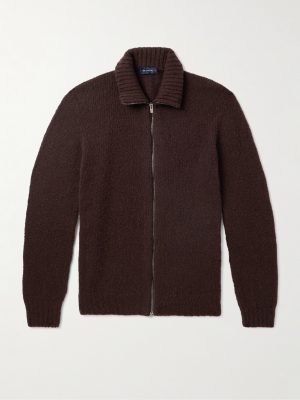 Slim-Fit Merino Wool-Blend Zip-Up Cardigan