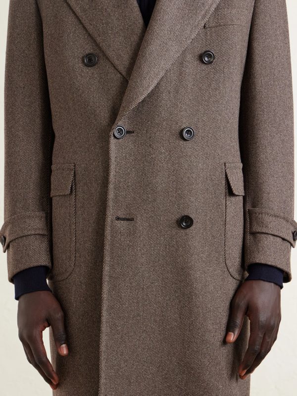 Double-Breasted Wool-Twill Overcoat - CU