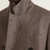 Double-Breasted Wool-Twill Overcoat - E1