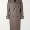 Double-Breasted Wool-Twill Overcoat