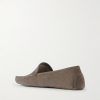 Cashmere-Lined Suede Slippers - BK