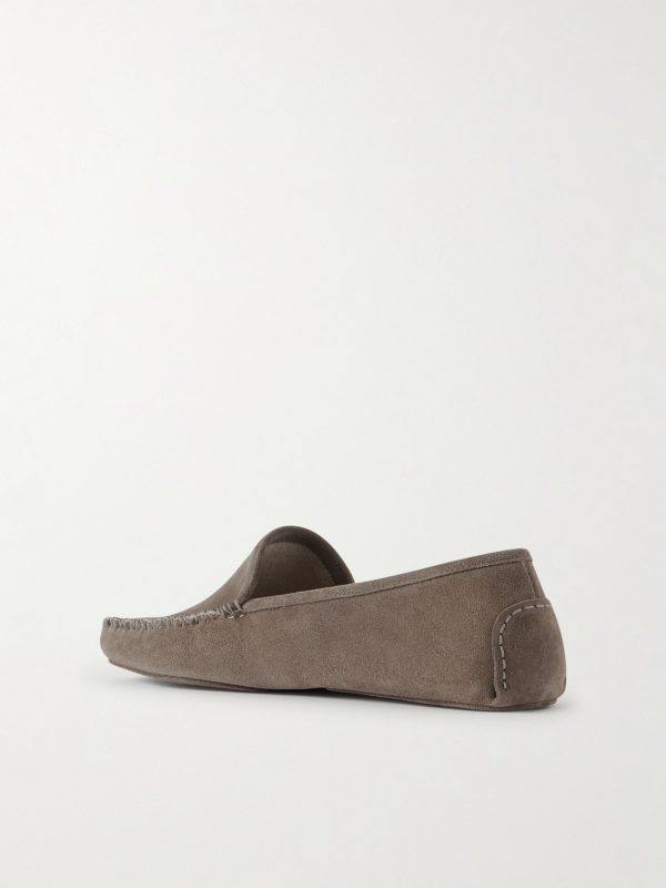 Cashmere-Lined Suede Slippers - BK