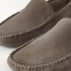 Cashmere-Lined Suede Slippers - CU