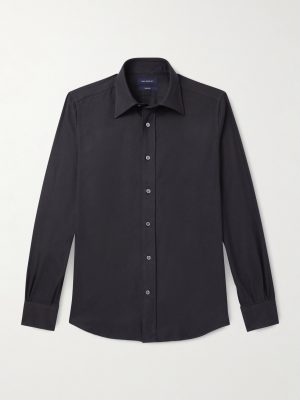 Slim-Fit Cotton-Twill Shirt