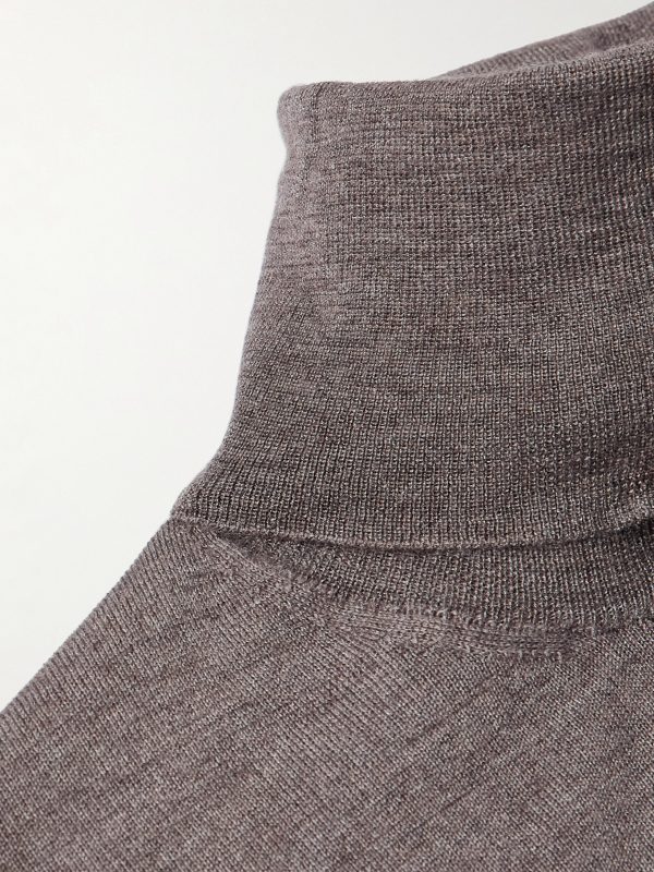 Cashmere and Silk-Blend Rollneck Sweater - CU Cashmere and Silk-Blend Rollneck Sweater - CU