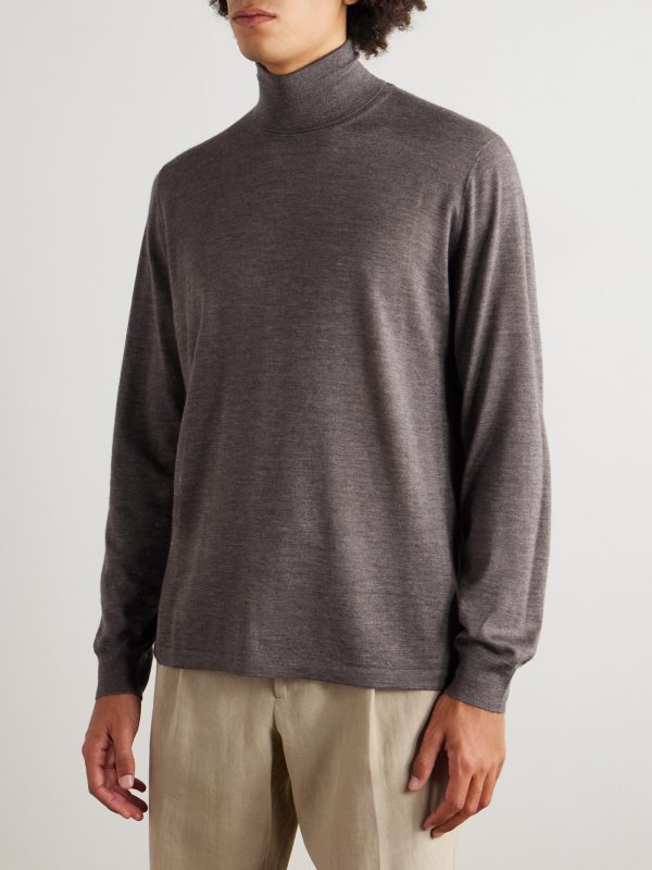 Cashmere and Silk-Blend Rollneck Sweater - FR Cashmere and Silk-Blend Rollneck Sweater - FR