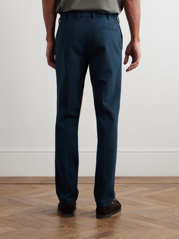 Straight-Leg Cotton-Twill Trousers - BK