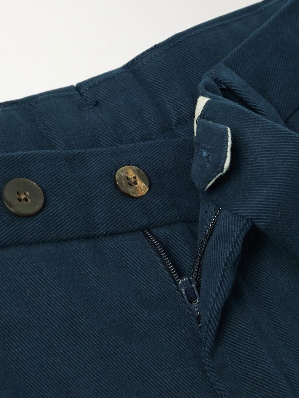 Straight-Leg Cotton-Twill Trousers - E1