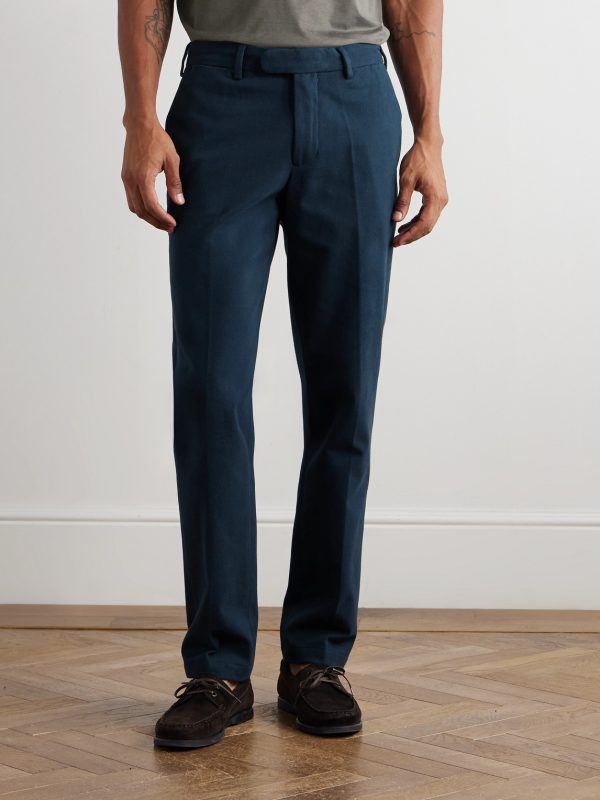Straight-Leg Cotton-Twill Trousers - FR