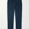 Straight-Leg Cotton-Twill Trousers
