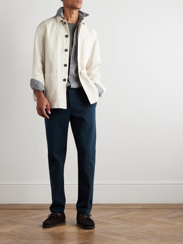 Straight-Leg Cotton-Twill Trousers - OU