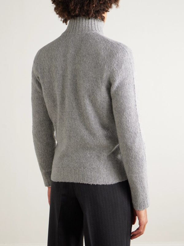 Slim-Fit Merino Wool-Blend Zip-Up Cardigan - BK Slim-Fit Merino Wool-Blend Zip-Up Cardigan - BK