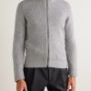 Slim-Fit Merino Wool-Blend Zip-Up Cardigan - FR Slim-Fit Merino Wool-Blend Zip-Up Cardigan - FR