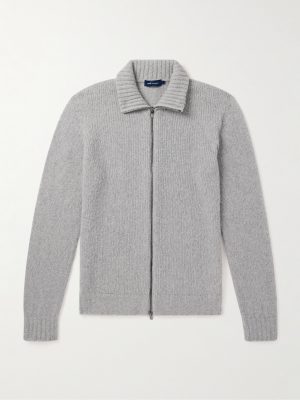 Slim-Fit Merino Wool-Blend Zip-Up Cardigan