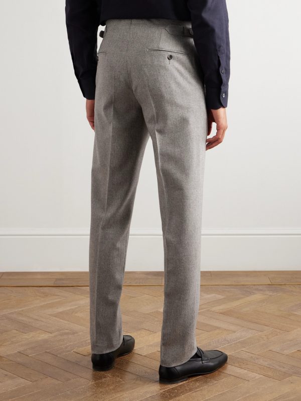 Tapered Wool Trousers - BK Tapered Wool Trousers - BK