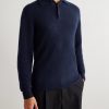 Brushed Cashmere-Blend Polo Shirt - FR