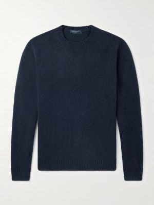 Brushed Cashmere-Blend Sweater