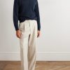 Brushed Cashmere-Blend Sweater - OU Brushed Cashmere-Blend Sweater - OU