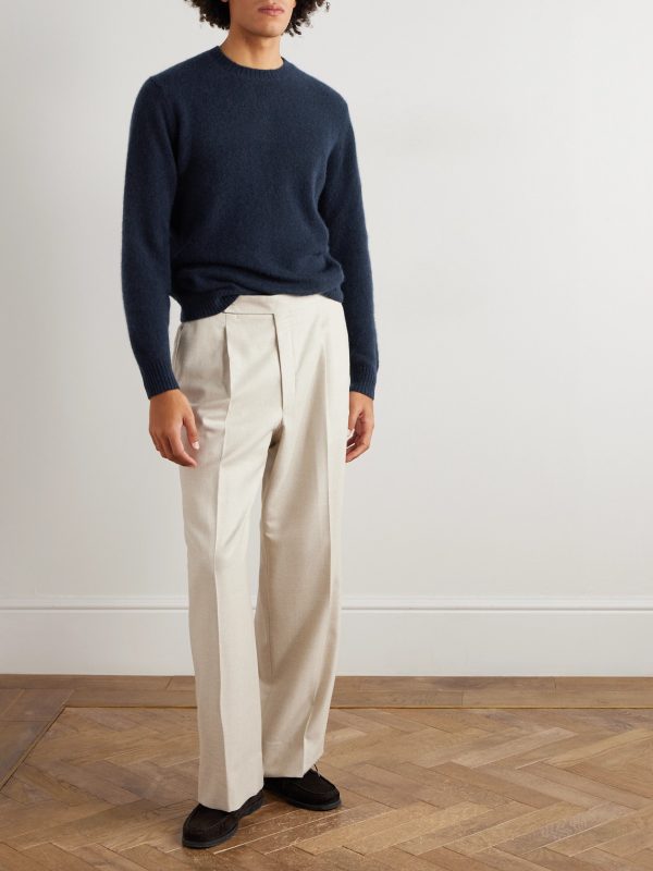 Brushed Cashmere-Blend Sweater - OU Brushed Cashmere-Blend Sweater - OU