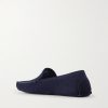 Cashmere-Lined Suede Slippers - BK