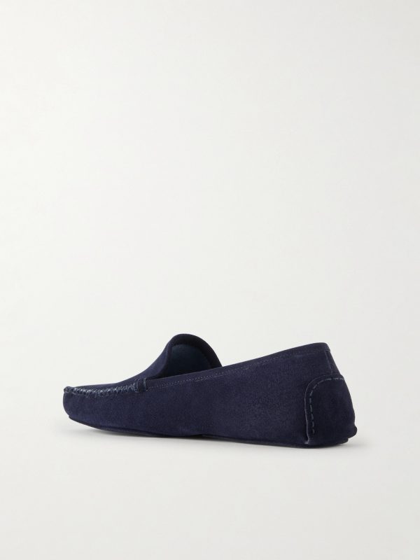 Cashmere-Lined Suede Slippers - BK
