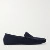Cashmere-Lined Suede Slippers
