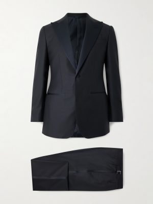 Satin-Trimmed Wool and Mohair-Blend Tuxedo