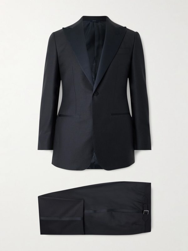 Satin-Trimmed Wool and Mohair-Blend Tuxedo