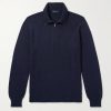 Cashmere Rollneck Half-Zip Sweater