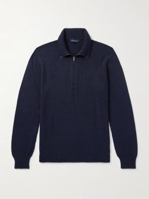 Cashmere Rollneck Half-Zip Sweater Cashmere Rollneck Half-Zip Sweater