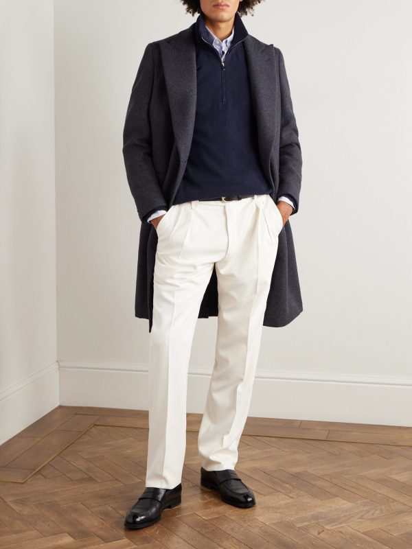 Cashmere Rollneck Half-Zip Sweater - OU