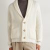 Shawl-Collar Ribbed Wool Cardigan - FR Shawl-Collar Ribbed Wool Cardigan - FR