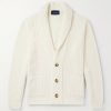 Shawl-Collar Ribbed Wool Cardigan Shawl-Collar Ribbed Wool Cardigan