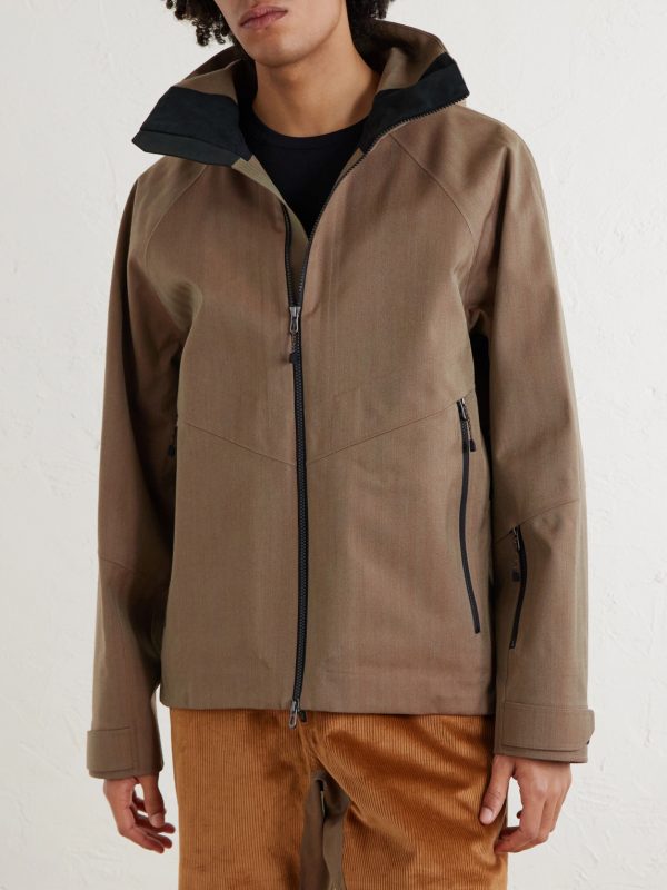 Intrepid Herringbone Virgin Wool Hooded Ski Jacket - FR