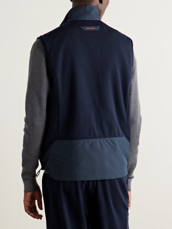 Explorer Reversible Padded Virgin Wool-Blend Jersey and Micro-Ripstop Gilet - BK Explorer Reversible Padded Virgin Wool-Blend Jersey and Micro-Ripstop Gilet - BK
