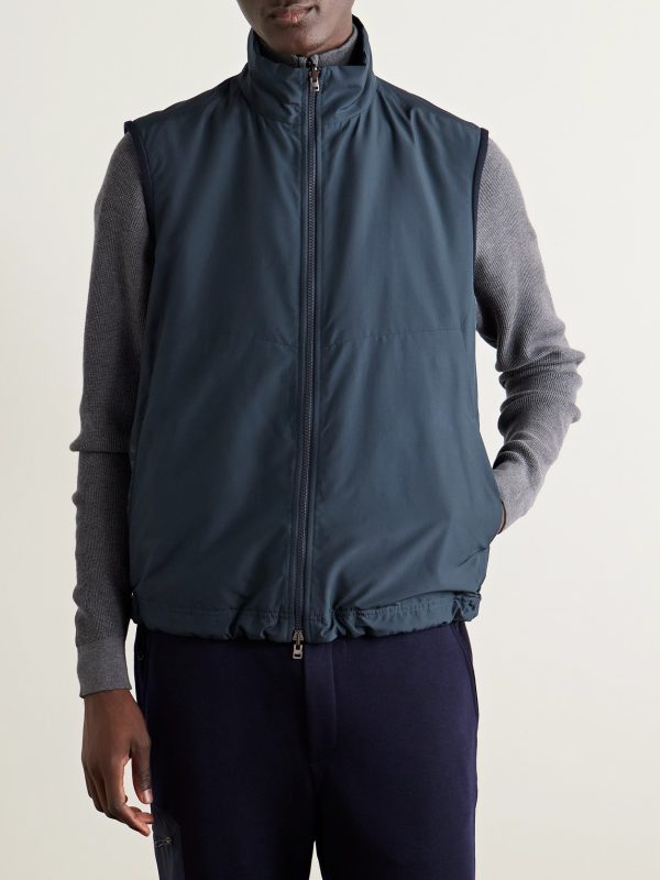 Explorer Reversible Padded Virgin Wool-Blend Jersey and Micro-Ripstop Gilet - E2 Explorer Reversible Padded Virgin Wool-Blend Jersey and Micro-Ripstop Gilet - E2