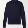 Waffle-Knit Virgin Wool Half-Zip Sweater Waffle-Knit Virgin Wool Half-Zip Sweater