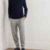 Waffle-Knit Virgin Wool Half-Zip Sweater - OU Waffle-Knit Virgin Wool Half-Zip Sweater - OU