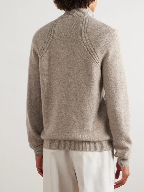 Cashmere Half-Zip Sweater - BK Cashmere Half-Zip Sweater - BK