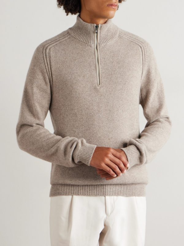 Cashmere Half-Zip Sweater - FR Cashmere Half-Zip Sweater - FR
