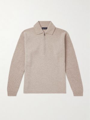 Virgin Wool and Cashmere-Blend Half-Zip Sweater Virgin Wool and Cashmere-Blend Half-Zip Sweater