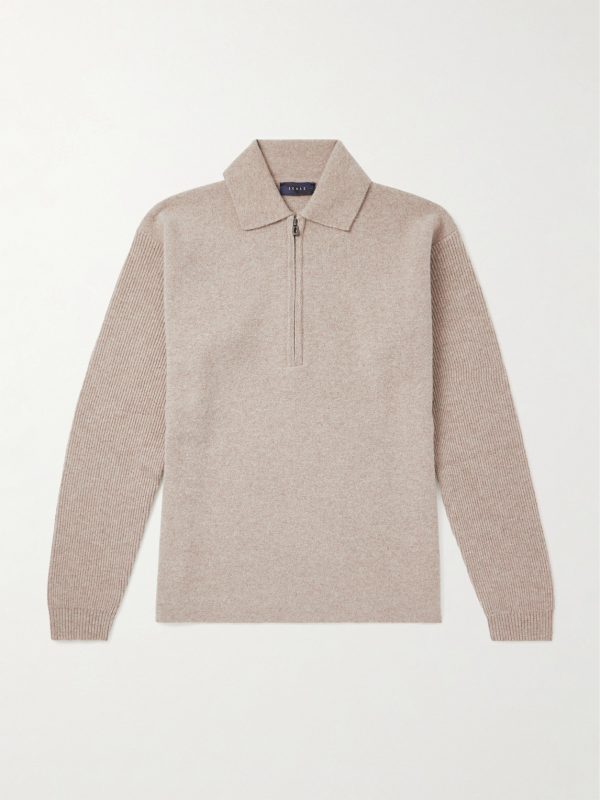 Virgin Wool and Cashmere-Blend Half-Zip Sweater Virgin Wool and Cashmere-Blend Half-Zip Sweater
