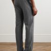 Mindset Straight-Leg Stretch Virgin Wool-Flannel Trousers - BK Mindset Straight-Leg Stretch Virgin Wool-Flannel Trousers - BK