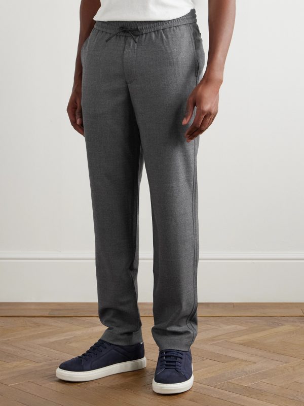 Mindset Straight-Leg Stretch Virgin Wool-Flannel Trousers - FR Mindset Straight-Leg Stretch Virgin Wool-Flannel Trousers - FR