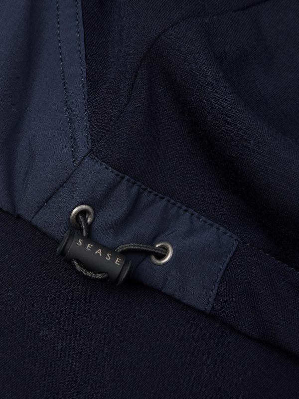 Explorer Ripstop-Trimmed Virgin Wool-Blend Sweater - E1