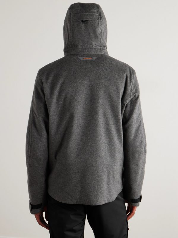 Balma 2.0 Padded Coated-Cashmere Hooded Jacket - BK
