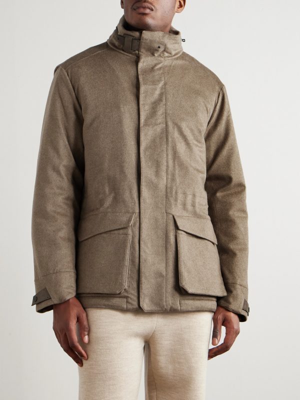 Uptown Padded Hooded Cashmere Jacket - FR Uptown Padded Hooded Cashmere Jacket - FR