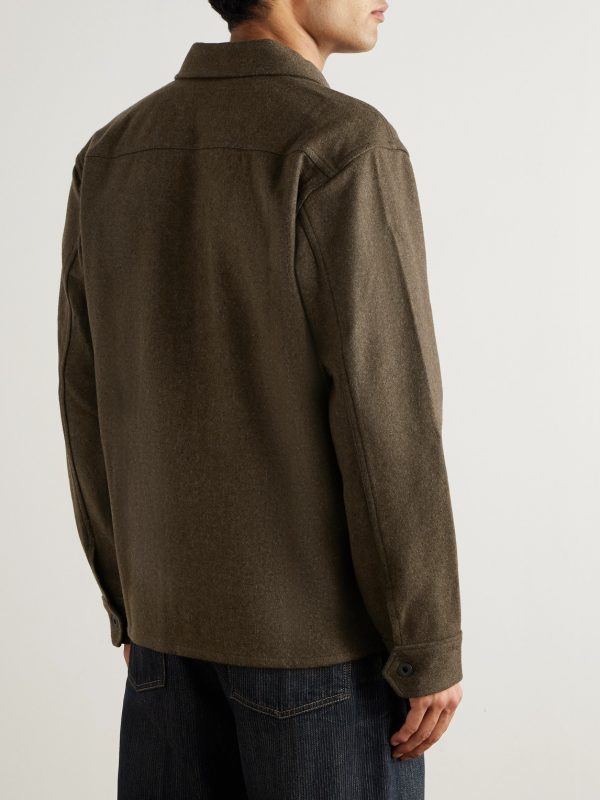 Wool-Blend Felt Overshirt - BK Wool-Blend Felt Overshirt - BK