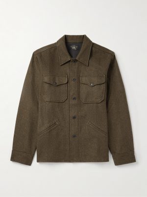 Wool-Blend Felt Overshirt Wool-Blend Felt Overshirt