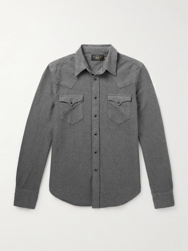 Brushed-Cotton Oxford Western Shirt Brushed-Cotton Oxford Western Shirt